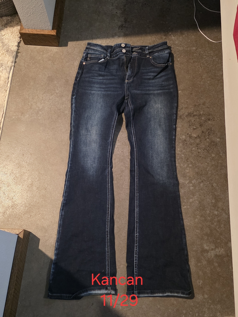 KanCan Dark Indigo Flare Jeans - Dark Blue